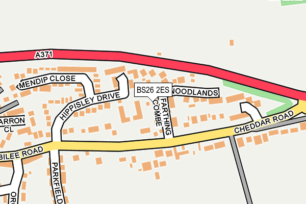 BS26 2ES map - OS OpenMap – Local (Ordnance Survey)