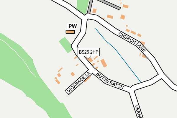 BS26 2HF map - OS OpenMap – Local (Ordnance Survey)