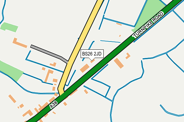 BS26 2JD map - OS OpenMap – Local (Ordnance Survey)