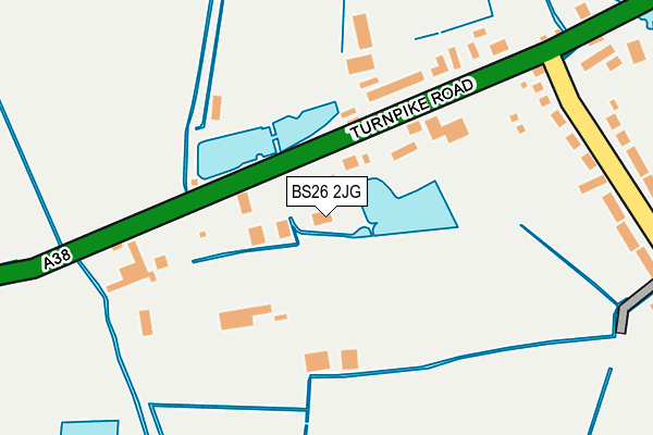 BS26 2JG map - OS OpenMap – Local (Ordnance Survey)