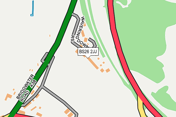 BS26 2JJ map - OS OpenMap – Local (Ordnance Survey)