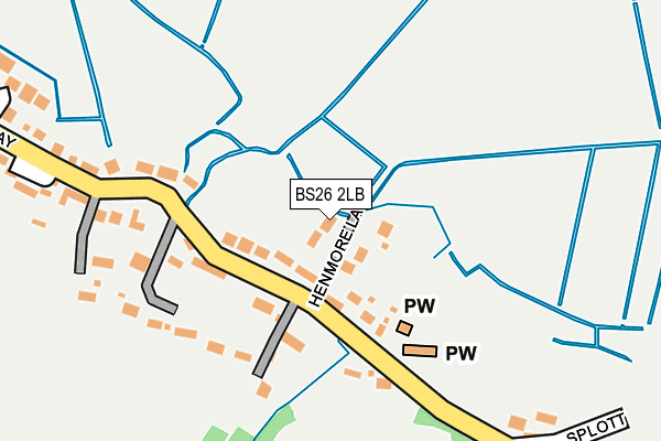 BS26 2LB map - OS OpenMap – Local (Ordnance Survey)
