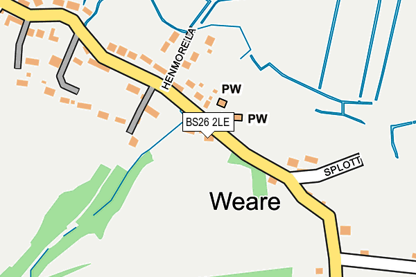 BS26 2LE map - OS OpenMap – Local (Ordnance Survey)