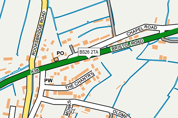 BS26 2TA map - OS OpenMap – Local (Ordnance Survey)