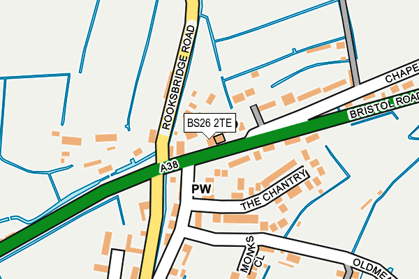 BS26 2TE map - OS OpenMap – Local (Ordnance Survey)