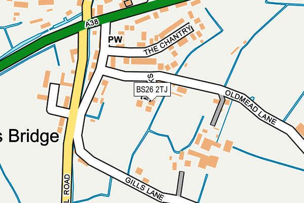 BS26 2TJ map - OS OpenMap – Local (Ordnance Survey)