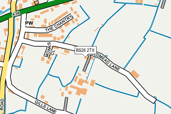 BS26 2TX map - OS OpenMap – Local (Ordnance Survey)