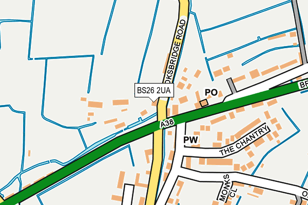 BS26 2UA map - OS OpenMap – Local (Ordnance Survey)