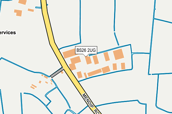BS26 2UG map - OS OpenMap – Local (Ordnance Survey)