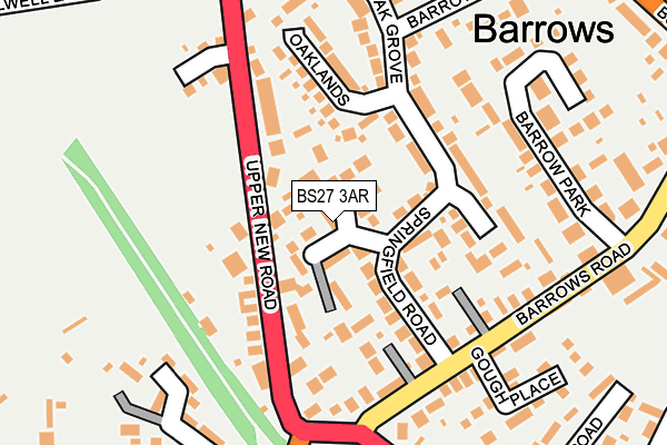 BS27 3AR map - OS OpenMap – Local (Ordnance Survey)