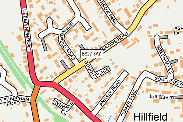 BS27 3AY map - OS OpenMap – Local (Ordnance Survey)
