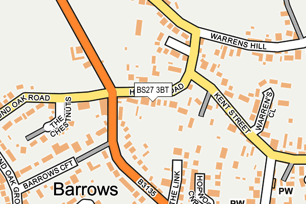 BS27 3BT map - OS OpenMap – Local (Ordnance Survey)