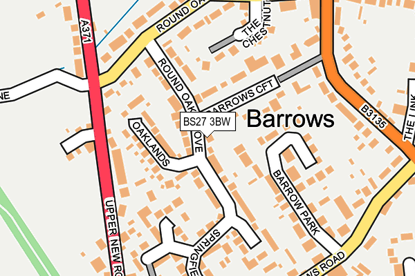 BS27 3BW map - OS OpenMap – Local (Ordnance Survey)