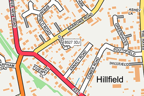 BS27 3DJ map - OS OpenMap – Local (Ordnance Survey)