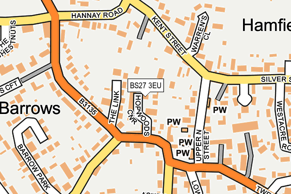 BS27 3EU map - OS OpenMap – Local (Ordnance Survey)
