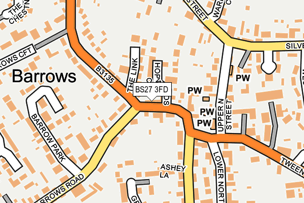 BS27 3FD map - OS OpenMap – Local (Ordnance Survey)