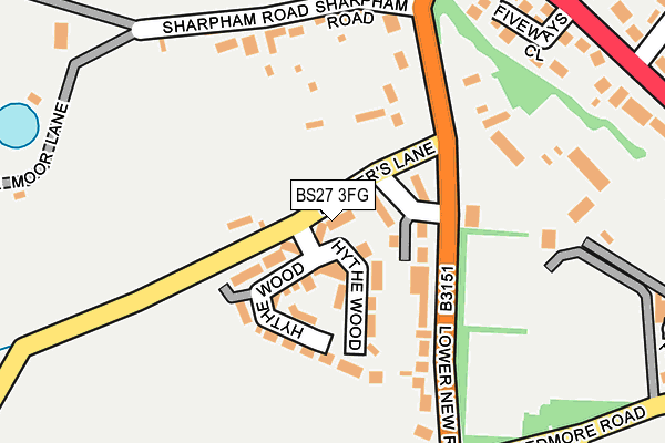 BS27 3FG map - OS OpenMap – Local (Ordnance Survey)
