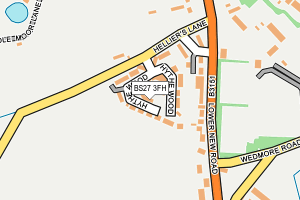 BS27 3FH map - OS OpenMap – Local (Ordnance Survey)