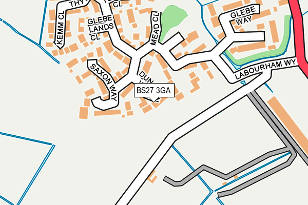 BS27 3GA map - OS OpenMap – Local (Ordnance Survey)