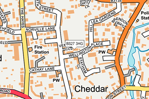 BS27 3HG map - OS OpenMap – Local (Ordnance Survey)