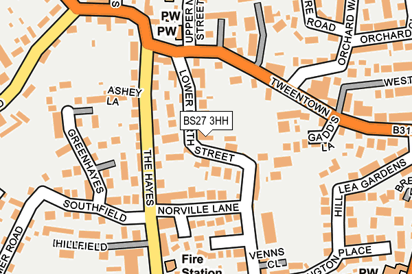 BS27 3HH map - OS OpenMap – Local (Ordnance Survey)