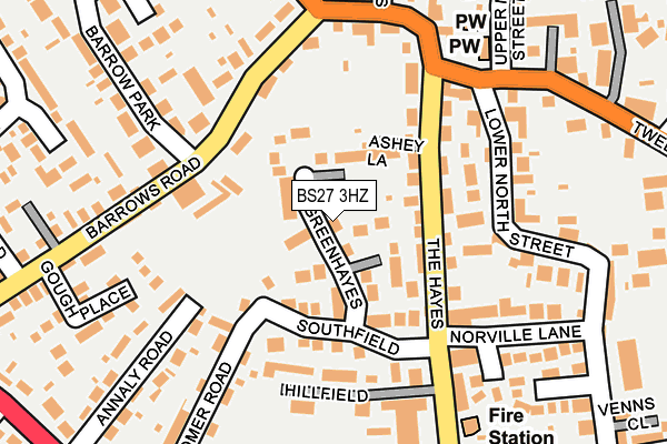 BS27 3HZ map - OS OpenMap – Local (Ordnance Survey)