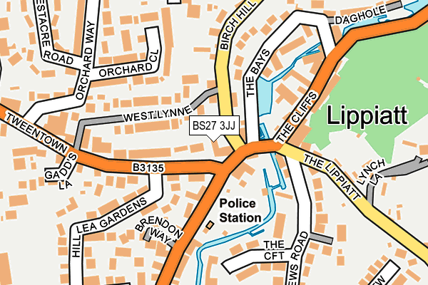 BS27 3JJ map - OS OpenMap – Local (Ordnance Survey)