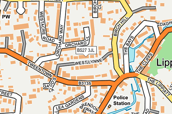 BS27 3JL map - OS OpenMap – Local (Ordnance Survey)