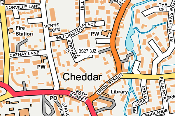 BS27 3JZ map - OS OpenMap – Local (Ordnance Survey)