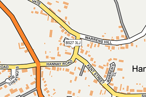 BS27 3LJ map - OS OpenMap – Local (Ordnance Survey)