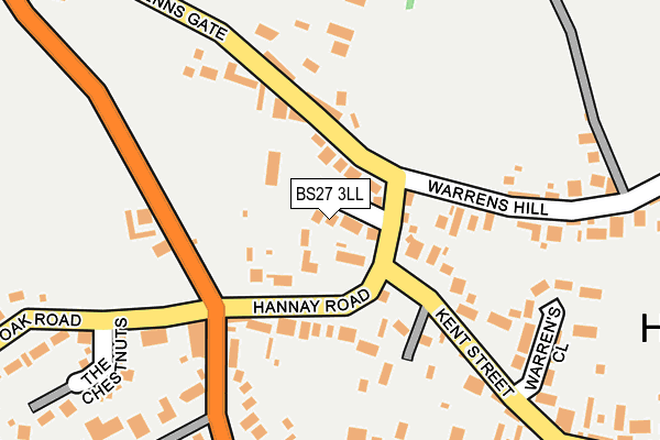 BS27 3LL map - OS OpenMap – Local (Ordnance Survey)