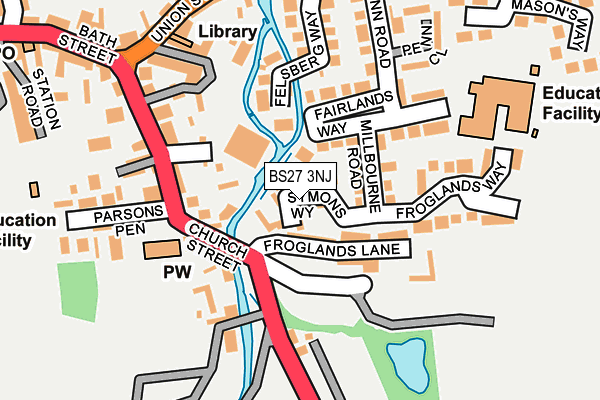 BS27 3NJ map - OS OpenMap – Local (Ordnance Survey)