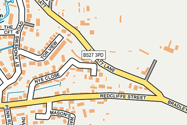 BS27 3PD map - OS OpenMap – Local (Ordnance Survey)