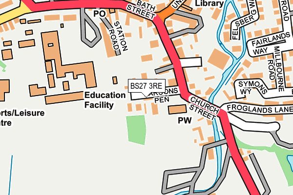 BS27 3RE map - OS OpenMap – Local (Ordnance Survey)