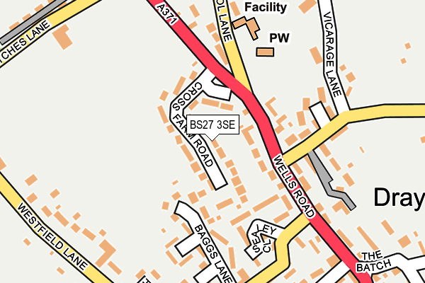 BS27 3SE map - OS OpenMap – Local (Ordnance Survey)