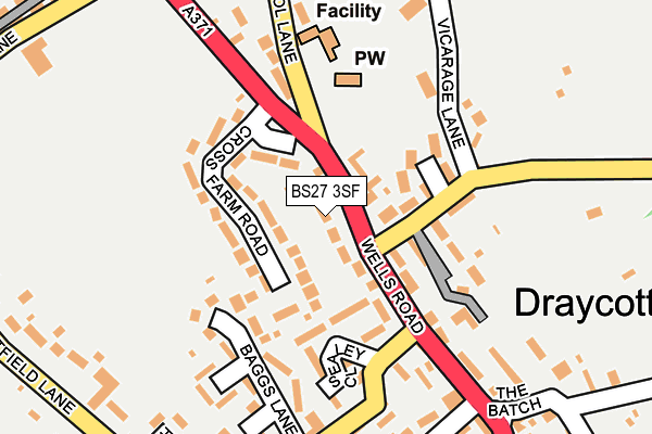 BS27 3SF map - OS OpenMap – Local (Ordnance Survey)