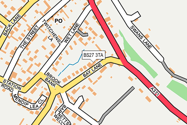 BS27 3TA map - OS OpenMap – Local (Ordnance Survey)