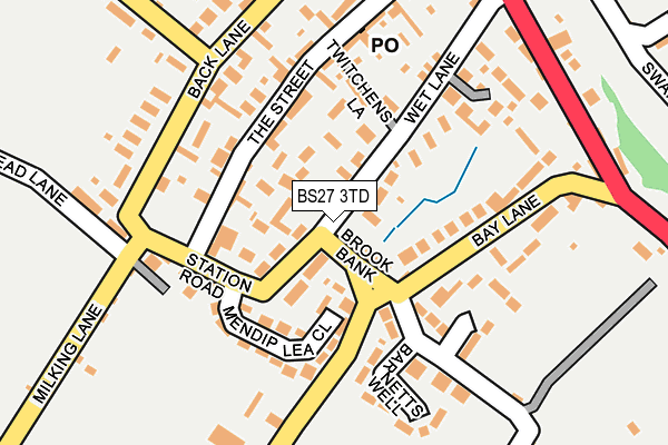 BS27 3TD map - OS OpenMap – Local (Ordnance Survey)