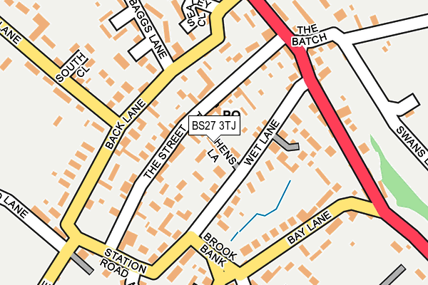 BS27 3TJ map - OS OpenMap – Local (Ordnance Survey)