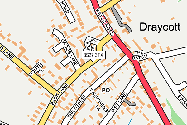 BS27 3TX map - OS OpenMap – Local (Ordnance Survey)