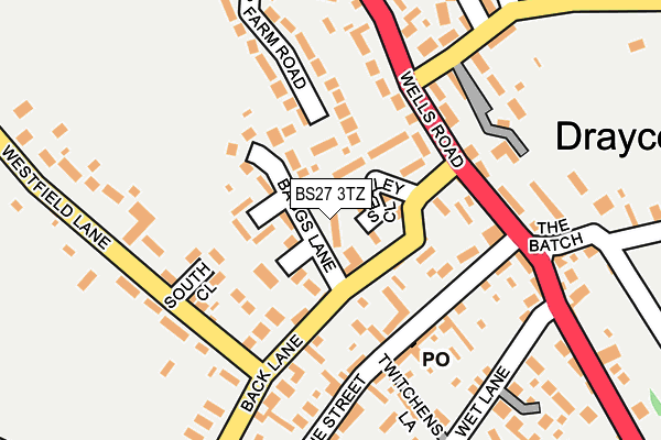 BS27 3TZ map - OS OpenMap – Local (Ordnance Survey)