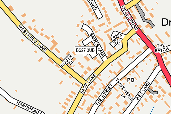 BS27 3UB map - OS OpenMap – Local (Ordnance Survey)