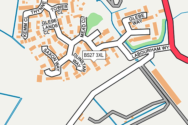 BS27 3XL map - OS OpenMap – Local (Ordnance Survey)