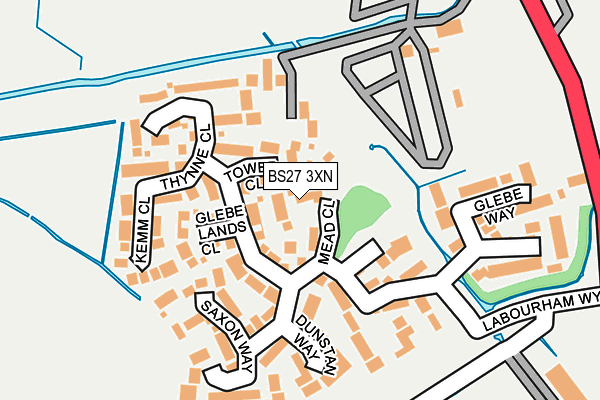 BS27 3XN map - OS OpenMap – Local (Ordnance Survey)