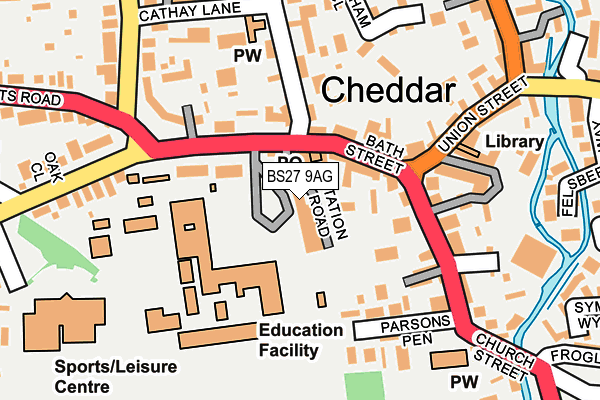 BS27 9AG map - OS OpenMap – Local (Ordnance Survey)