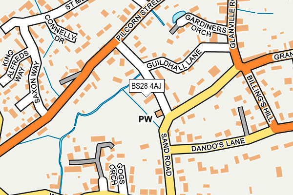 BS28 4AJ map - OS OpenMap – Local (Ordnance Survey)