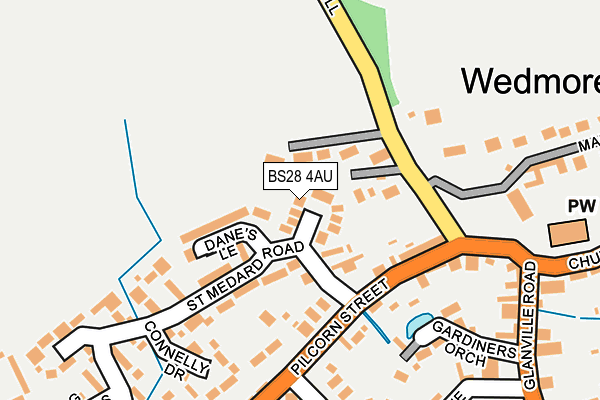 BS28 4AU map - OS OpenMap – Local (Ordnance Survey)