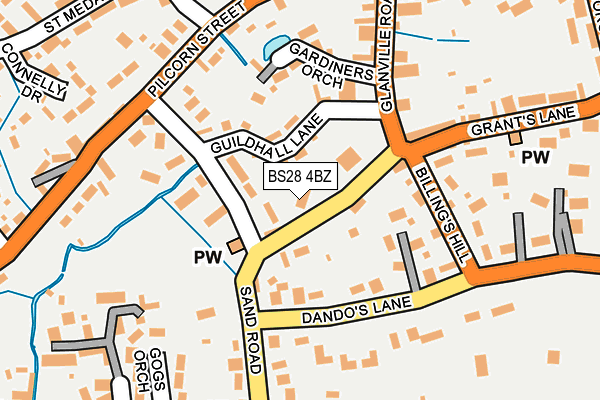 BS28 4BZ map - OS OpenMap – Local (Ordnance Survey)