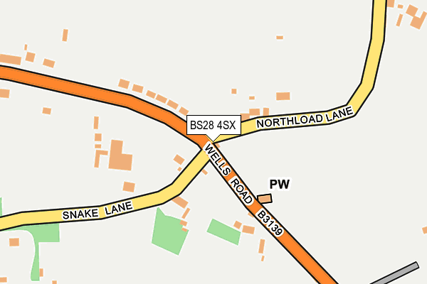 BS28 4SX map - OS OpenMap – Local (Ordnance Survey)