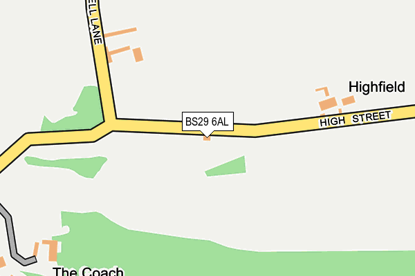BS29 6AL map - OS OpenMap – Local (Ordnance Survey)